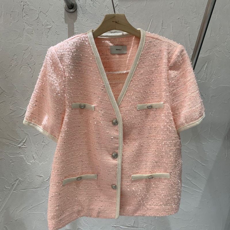 MERRY J - Korean Women Fashion - #Kfashion - Short Tweed Cardigan - 6