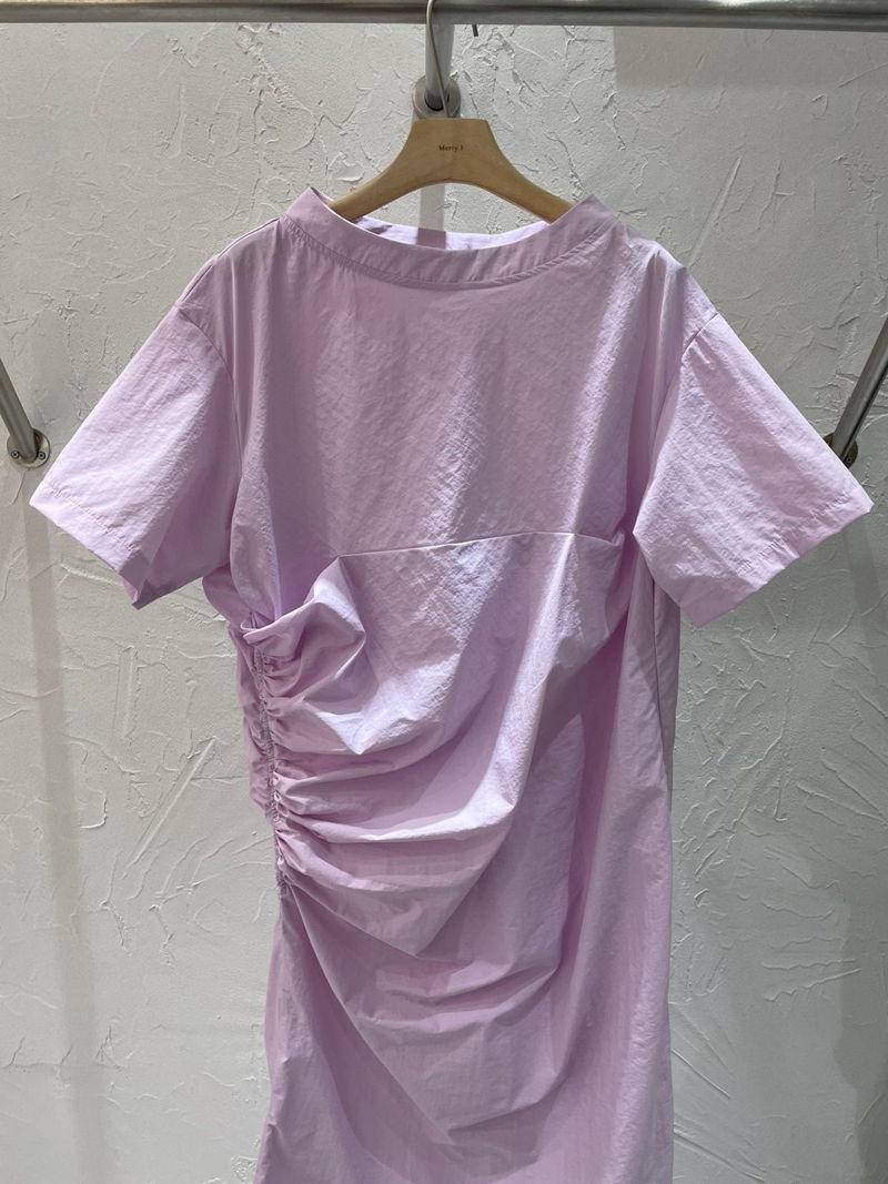MERRY J - Korean Women Fashion - #Kfashion - Plain Shirring One-piece - 4