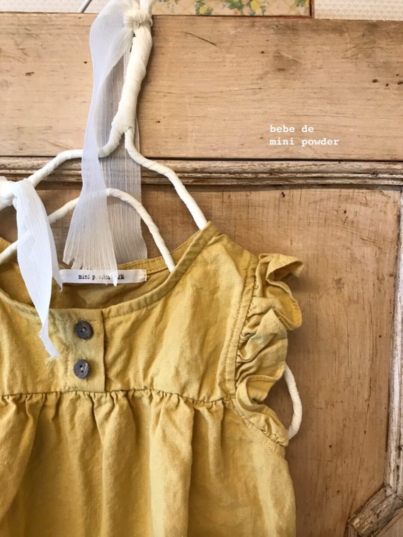 MINI POWDER - Korean Children Fashion - #Kfashion4kids - Linen Wing Bodysuit - 10