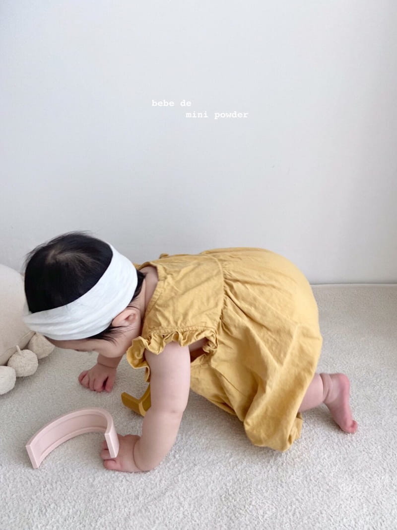 MINI POWDER - Korean Children Fashion - #Kfashion4kids - Linen Wing Bodysuit - 3