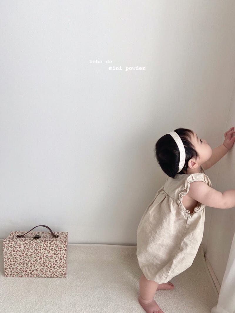 MINI POWDER - Korean Children Fashion - #Kfashion4kids - Linen Wing Bodysuit - 6