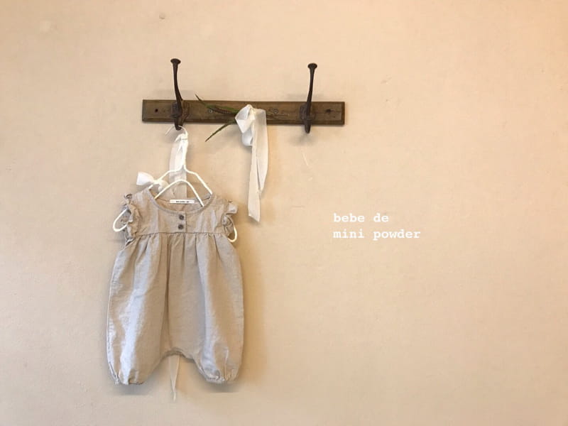 MINI POWDER - Korean Children Fashion - #Kfashion4kids - Linen Wing Bodysuit - 9