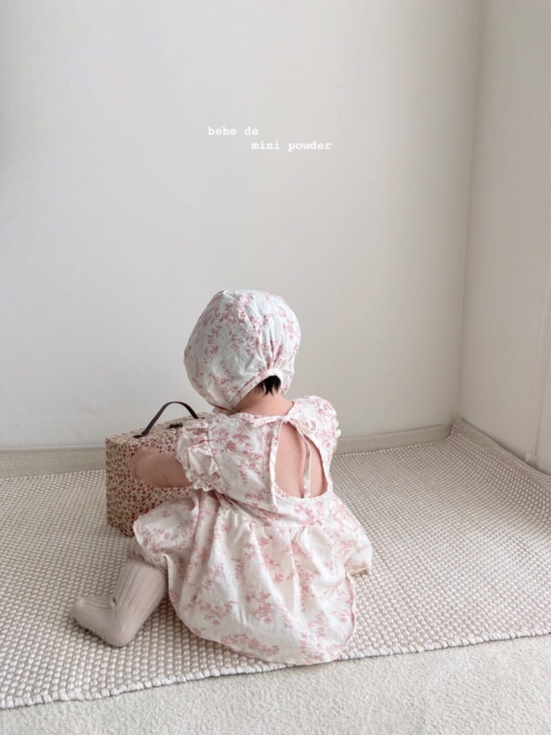 MINI POWDER - Korean Children Fashion - #Kfashion4kids - Back Slit Flower Bodysuit - 3