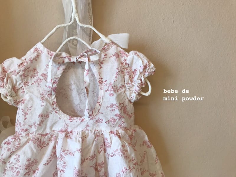 MINI POWDER - Korean Children Fashion - #Kfashion4kids - Back Slit Flower Bodysuit - 6