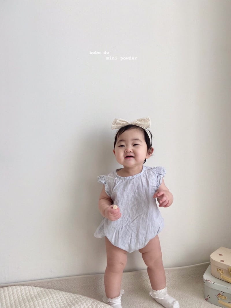MINI POWDER - Korean Children Fashion - #Kfashion4kids - Stripes Wing Bodysuit