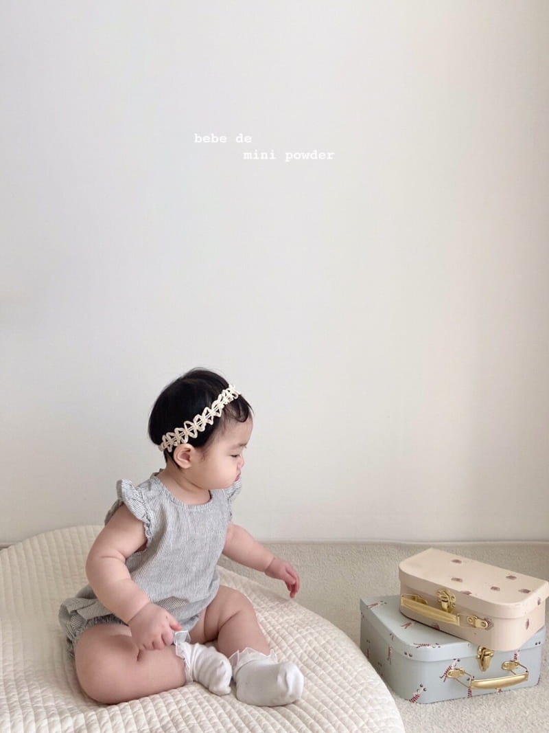 MINI POWDER - Korean Children Fashion - #Kfashion4kids - Stripes Wing Bodysuit - 2