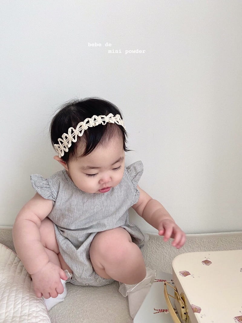 MINI POWDER - Korean Children Fashion - #Kfashion4kids - Stripes Wing Bodysuit - 4