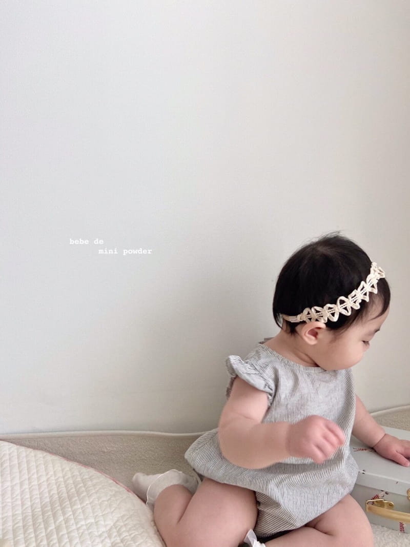 MINI POWDER - Korean Children Fashion - #Kfashion4kids - Stripes Wing Bodysuit - 5