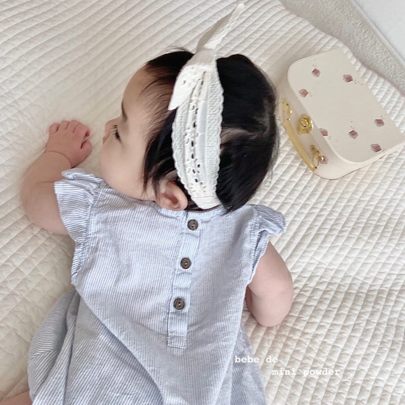MINI POWDER - Korean Children Fashion - #Kfashion4kids - Stripes Wing Bodysuit - 6