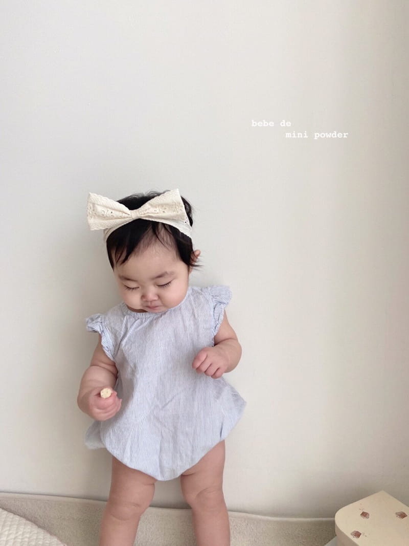 MINI POWDER - Korean Children Fashion - #Kfashion4kids - Stripes Wing Bodysuit - 8