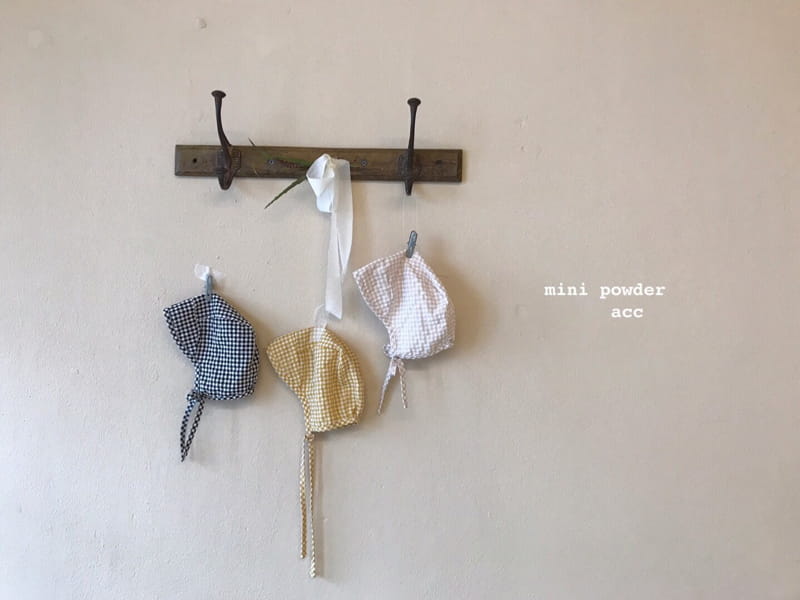 MINI POWDER - Korean Children Fashion - #Kfashion4kids - Check Bonnet - 10