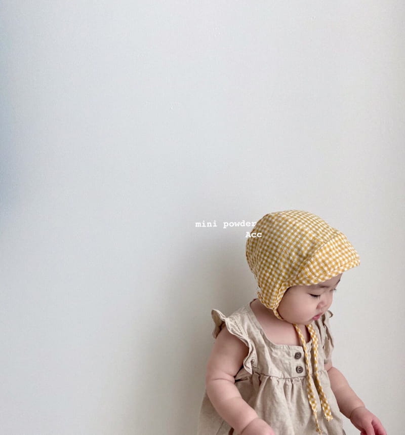 MINI POWDER - Korean Children Fashion - #Kfashion4kids - Check Bonnet - 2