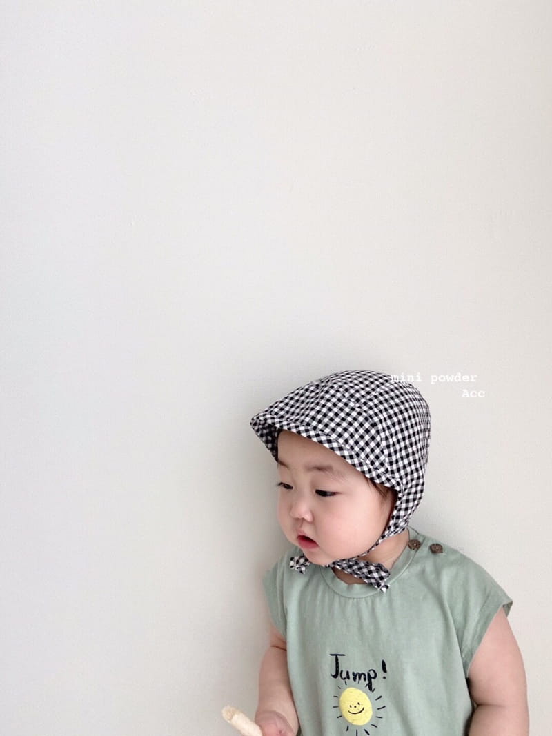 MINI POWDER - Korean Children Fashion - #Kfashion4kids - Check Bonnet - 3