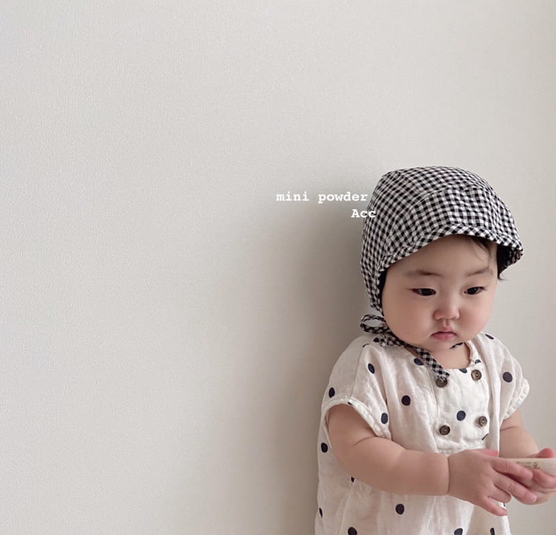 MINI POWDER - Korean Children Fashion - #Kfashion4kids - Check Bonnet - 5