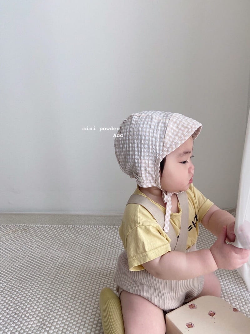 MINI POWDER - Korean Children Fashion - #Kfashion4kids - Check Bonnet - 6