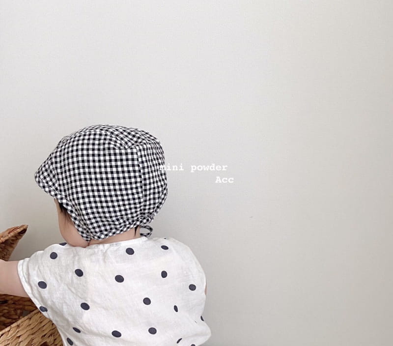 MINI POWDER - Korean Children Fashion - #Kfashion4kids - Check Bonnet - 9