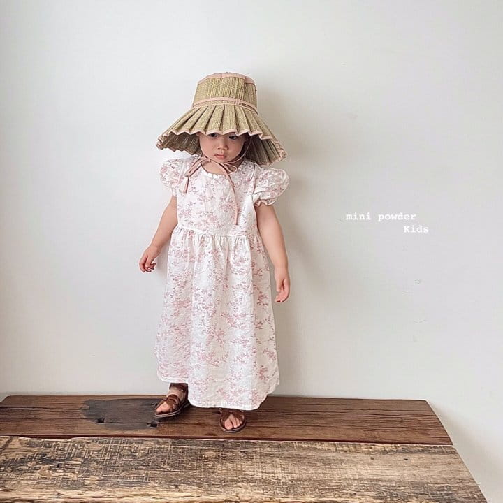 MINI POWDER - Korean Children Fashion - #Kfashion4kids - Back Slit Flower One-piece