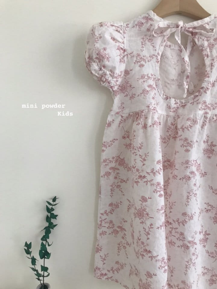 MINI POWDER - Korean Children Fashion - #Kfashion4kids - Back Slit Flower One-piece - 11