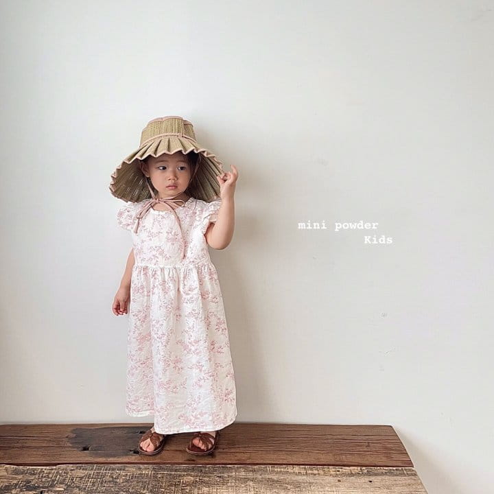 MINI POWDER - Korean Children Fashion - #Kfashion4kids - Back Slit Flower One-piece - 12