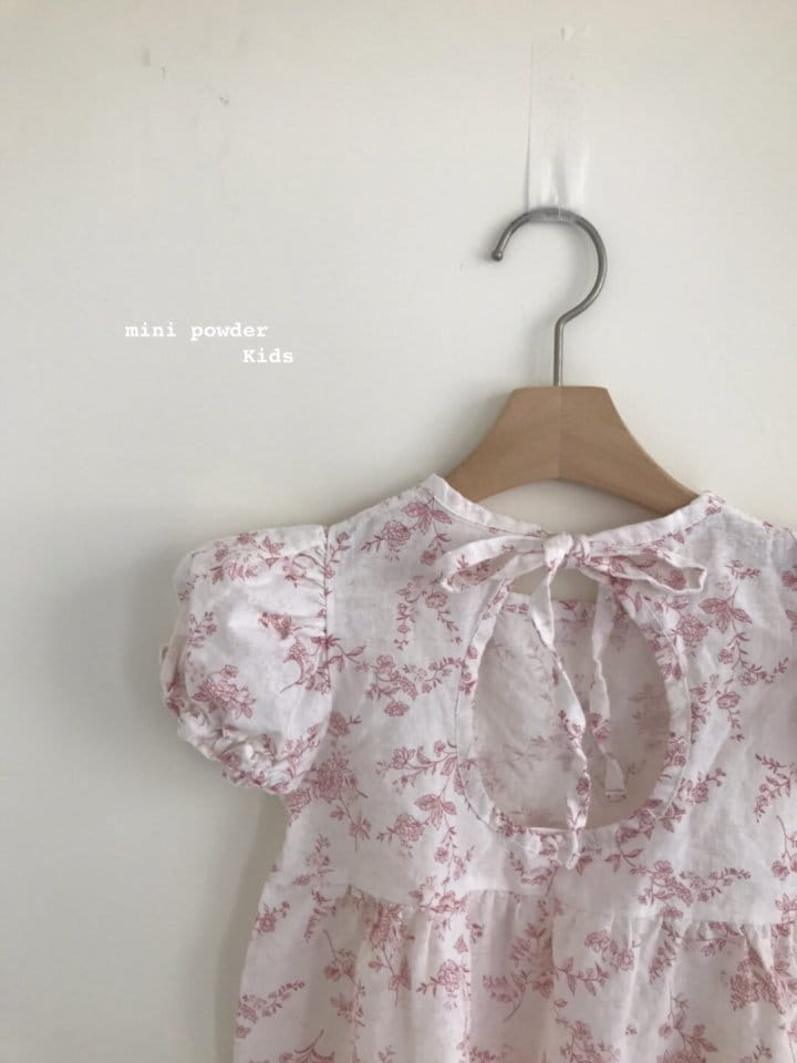 MINI POWDER - Korean Children Fashion - #Kfashion4kids - Back Slit Flower One-piece - 4