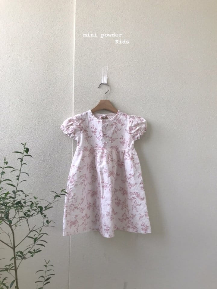 MINI POWDER - Korean Children Fashion - #Kfashion4kids - Back Slit Flower One-piece - 6