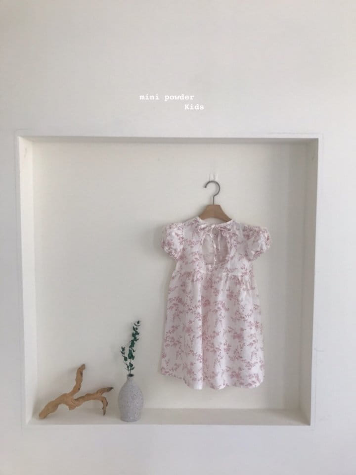 MINI POWDER - Korean Children Fashion - #Kfashion4kids - Back Slit Flower One-piece - 7