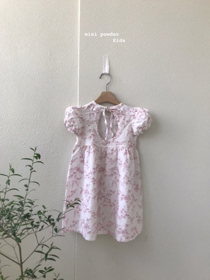 MINI POWDER - Korean Children Fashion - #Kfashion4kids - Back Slit Flower One-piece - 8