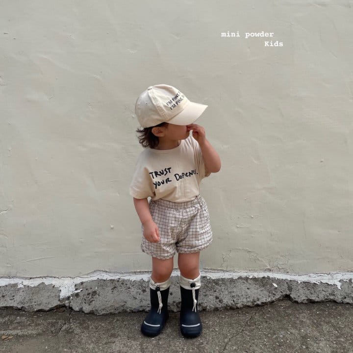 MINI POWDER - Korean Children Fashion - #Kfashion4kids - Check Rappa Shorts - 12