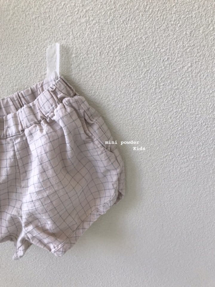 MINI POWDER - Korean Children Fashion - #Kfashion4kids - Check Rappa Shorts - 7