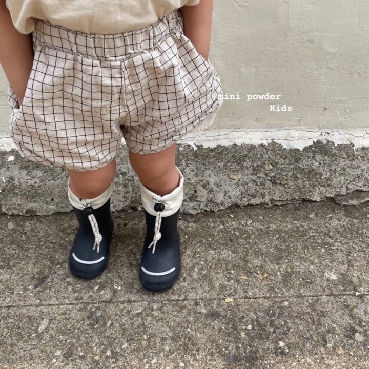 MINI POWDER - Korean Children Fashion - #Kfashion4kids - Check Rappa Shorts - 8