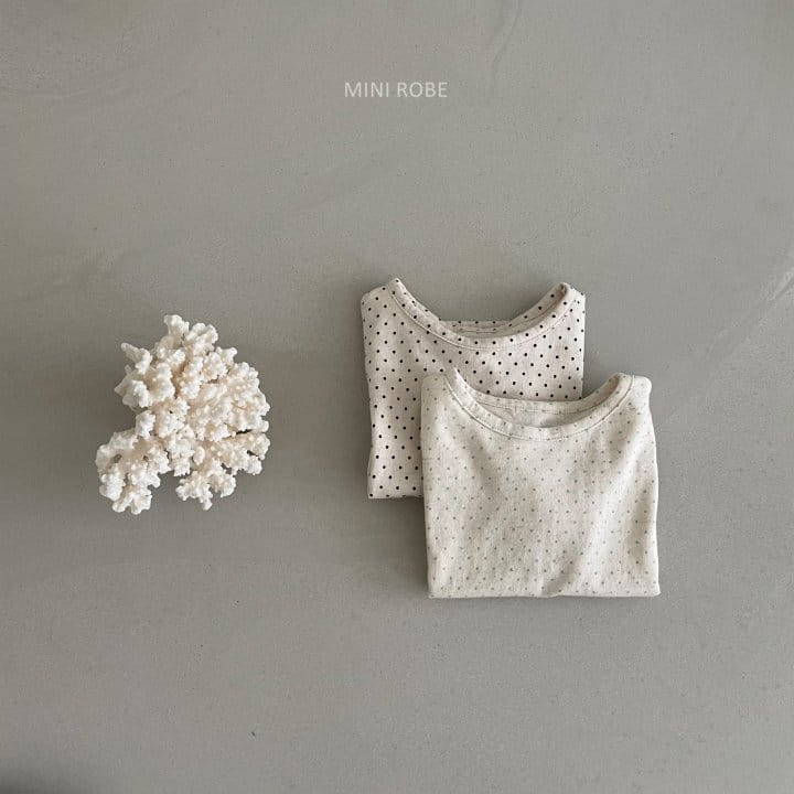 MINI ROBE - Korean Children Fashion - #Kfashion4kids - Dots Tee - 11