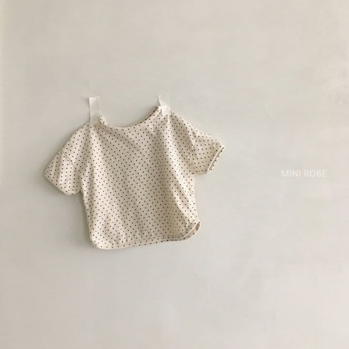 MINI ROBE - Korean Children Fashion - #Kfashion4kids - Dots Tee - 8