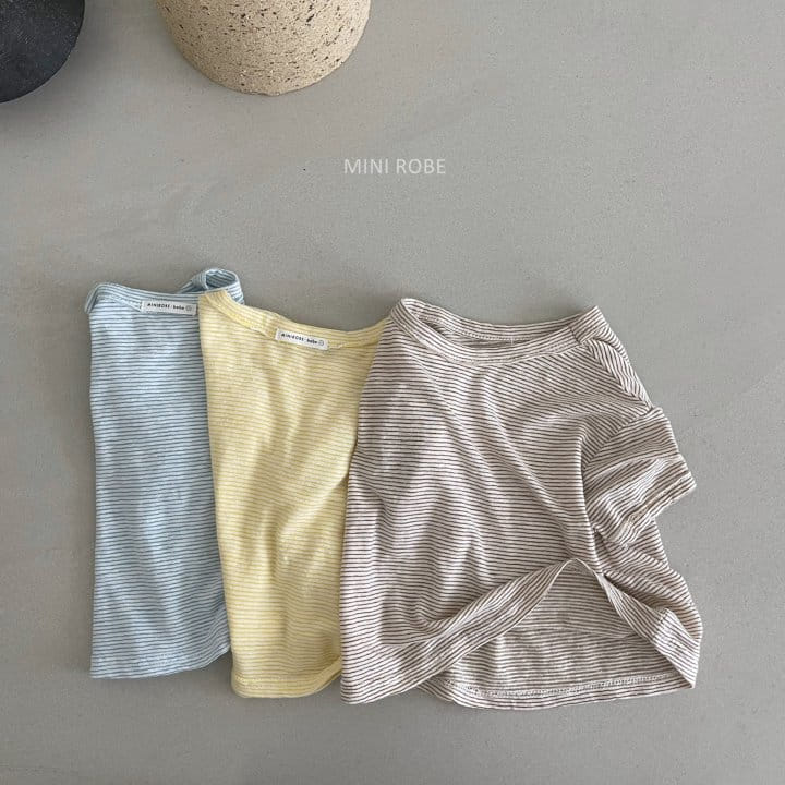 MINI ROBE - Korean Children Fashion - #Kfashion4kids - Stripes Tee - 10