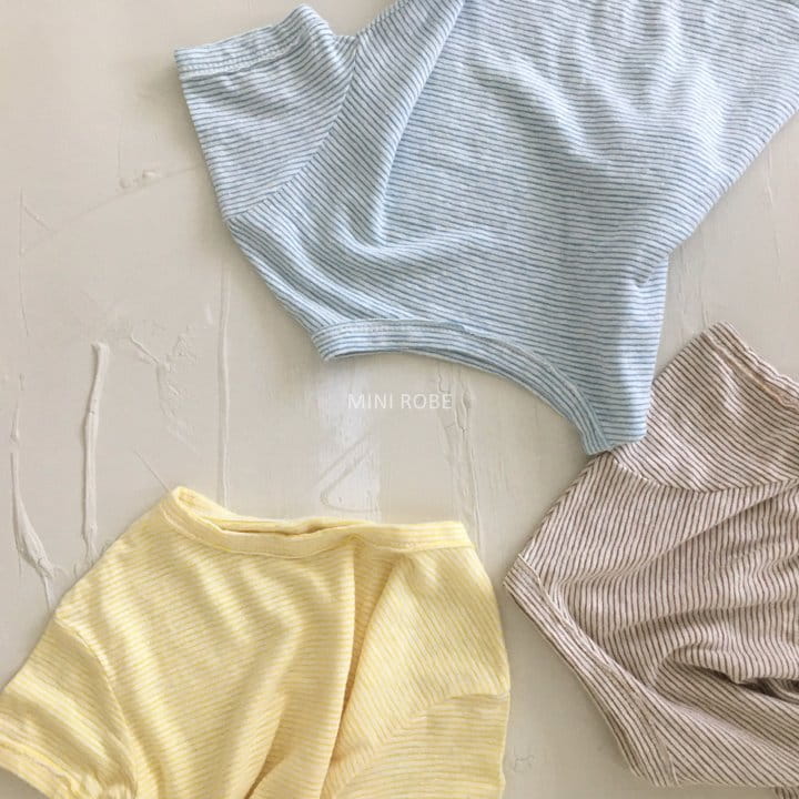 MINI ROBE - Korean Children Fashion - #Kfashion4kids - Stripes Tee - 3