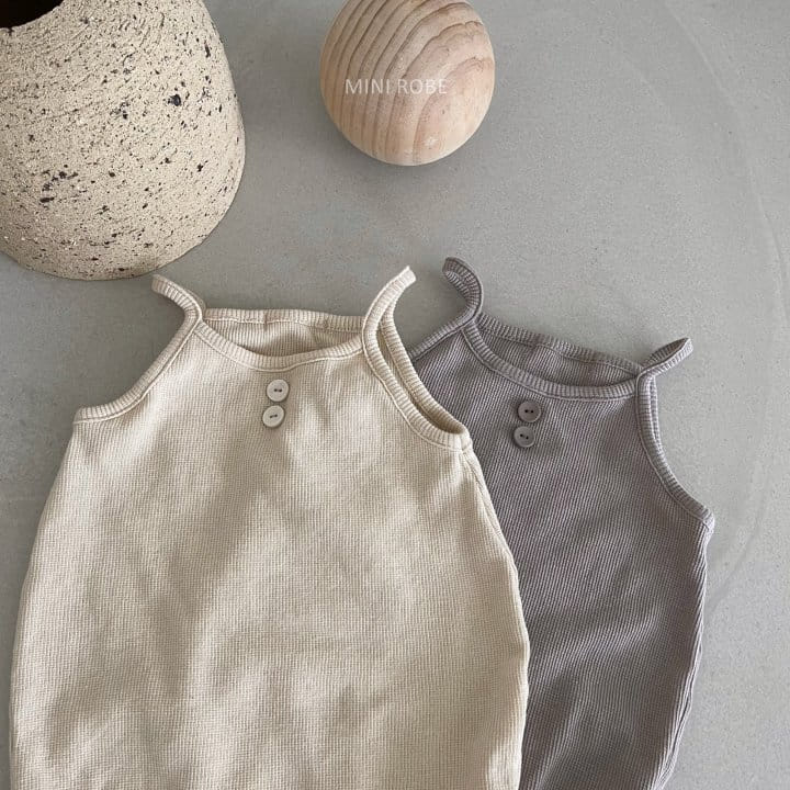 MINI ROBE - Korean Children Fashion - #Kfashion4kids - Waffle Bodysuit - 6
