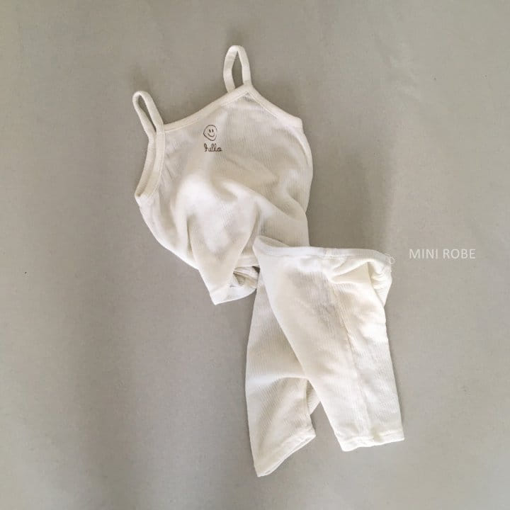 MINI ROBE - Korean Children Fashion - #Kfashion4kids - Smile Sleeveless Bottom Set - 10