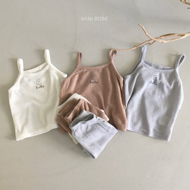 MINI ROBE - Korean Children Fashion - #Kfashion4kids - Smile Sleeveless Bottom Set - 11