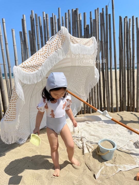 MONBEBE - Korean Children Fashion - #Kfashion4kids - Teddy Girl Swimwear Hat Set with Mom - 6