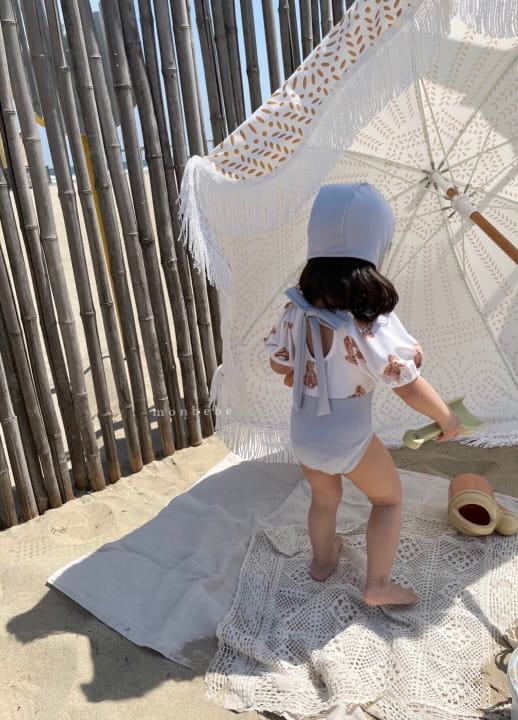 MONBEBE - Korean Children Fashion - #Kfashion4kids - Teddy Girl Swimwear Hat Set with Mom - 9
