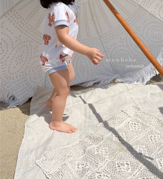 MONBEBE - Korean Children Fashion - #Kfashion4kids - Teddy Swimwear Hat Set - 7