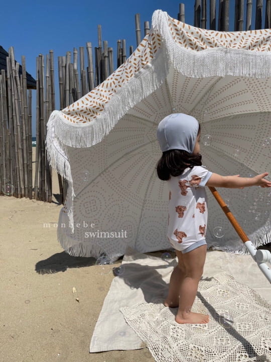 MONBEBE - Korean Children Fashion - #Kfashion4kids - Teddy Swimwear Hat Set - 9