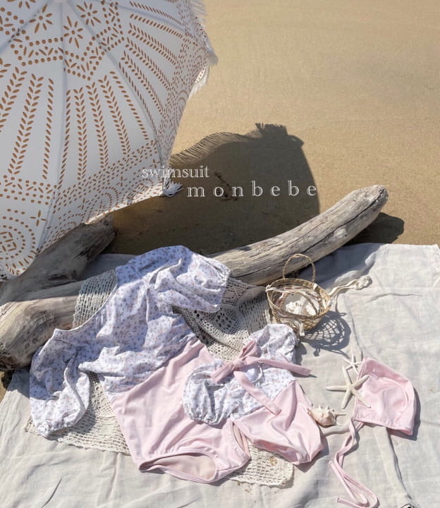 MONBEBE - Korean Children Fashion - #Kfashion4kids - Flower Girl Swimwear Hat Set with Mom - 4