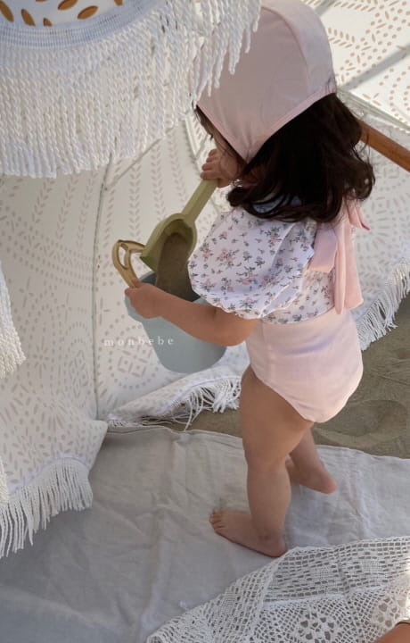 MONBEBE - Korean Children Fashion - #Kfashion4kids - Flower Girl Swimwear Hat Set with Mom - 6