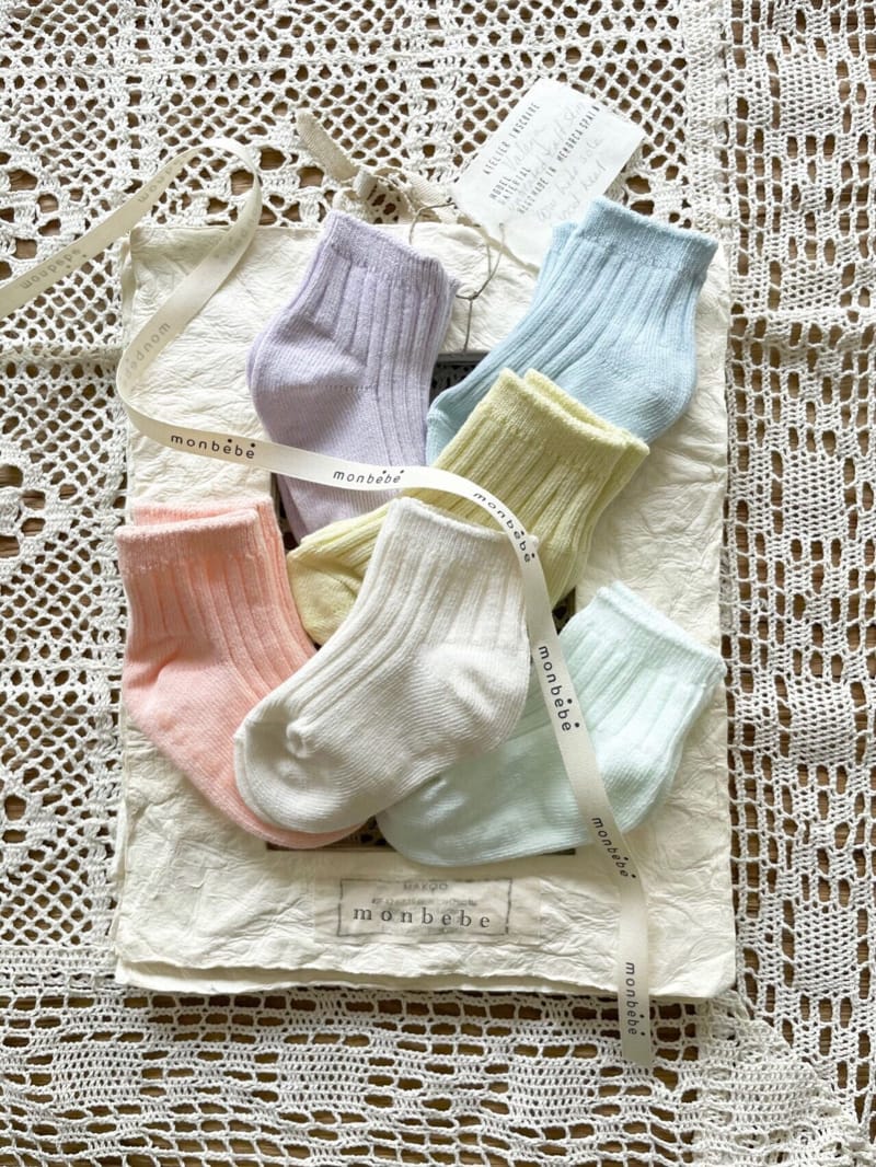 MONBEBE - Korean Children Fashion - #Kfashion4kids - Bong Bong Socks [set of 6]