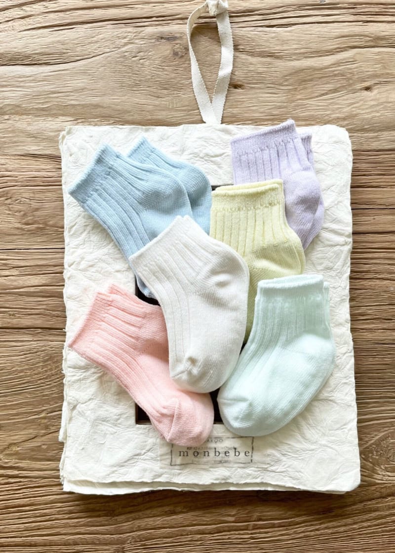 MONBEBE - Korean Children Fashion - #Kfashion4kids - Bong Bong Socks [set of 6] - 5