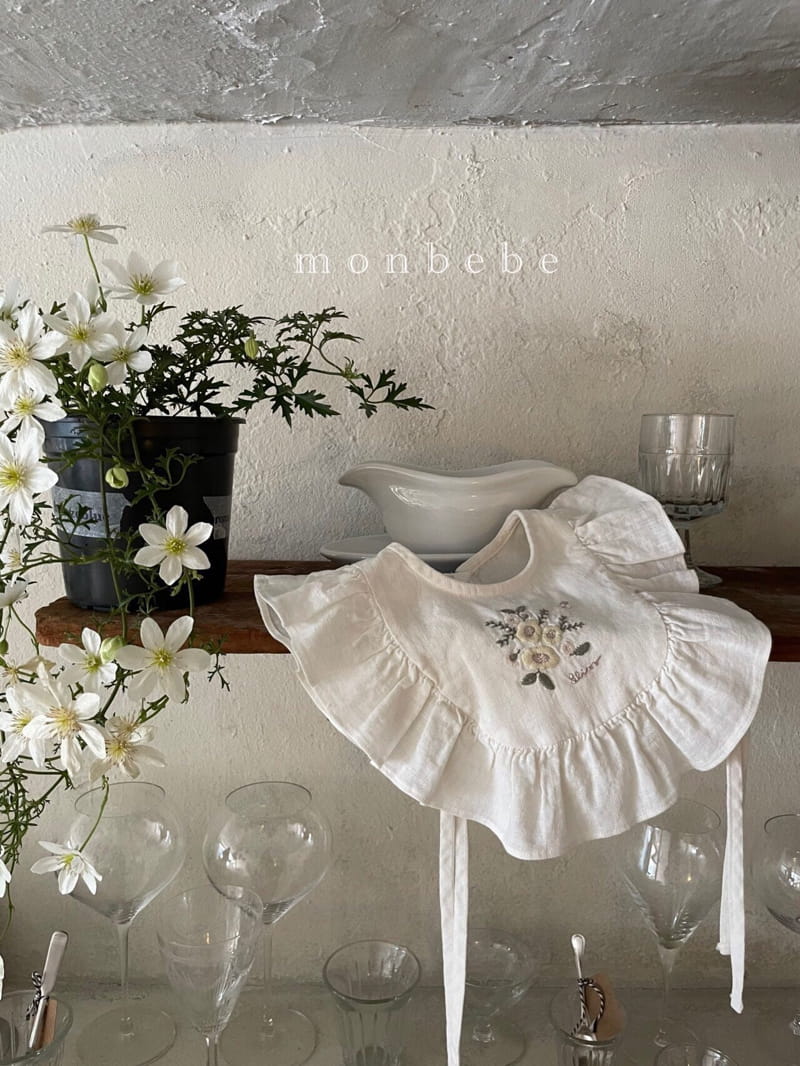 MONBEBE - Korean Children Fashion - #Kfashion4kids - Bianco Frill Bib - 5