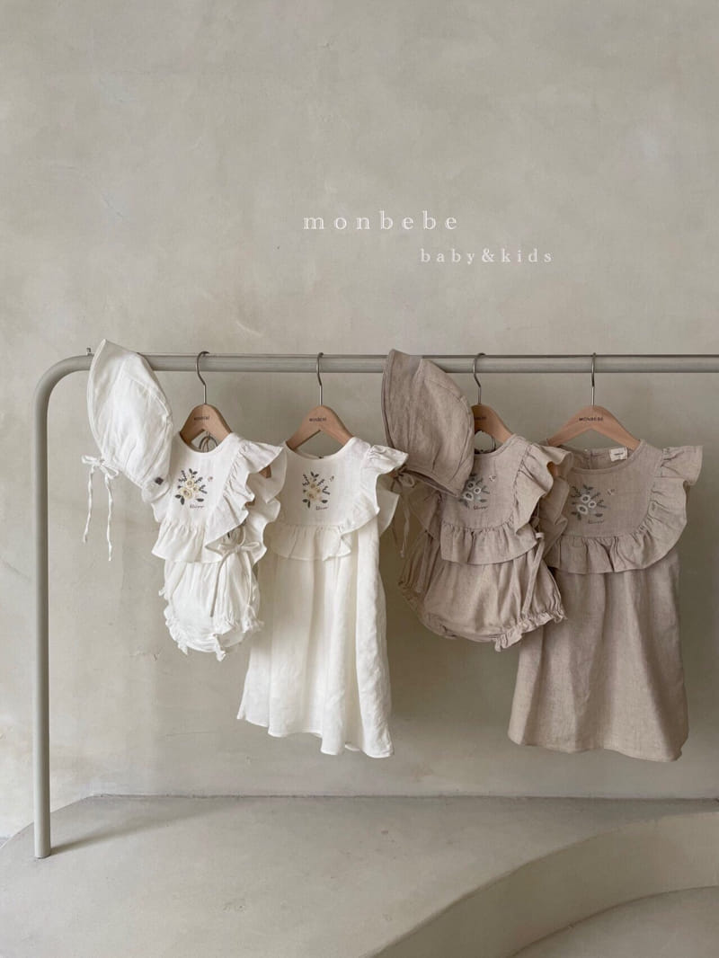 MONBEBE - Korean Children Fashion - #Kfashion4kids - Bianco Frill Bib - 7
