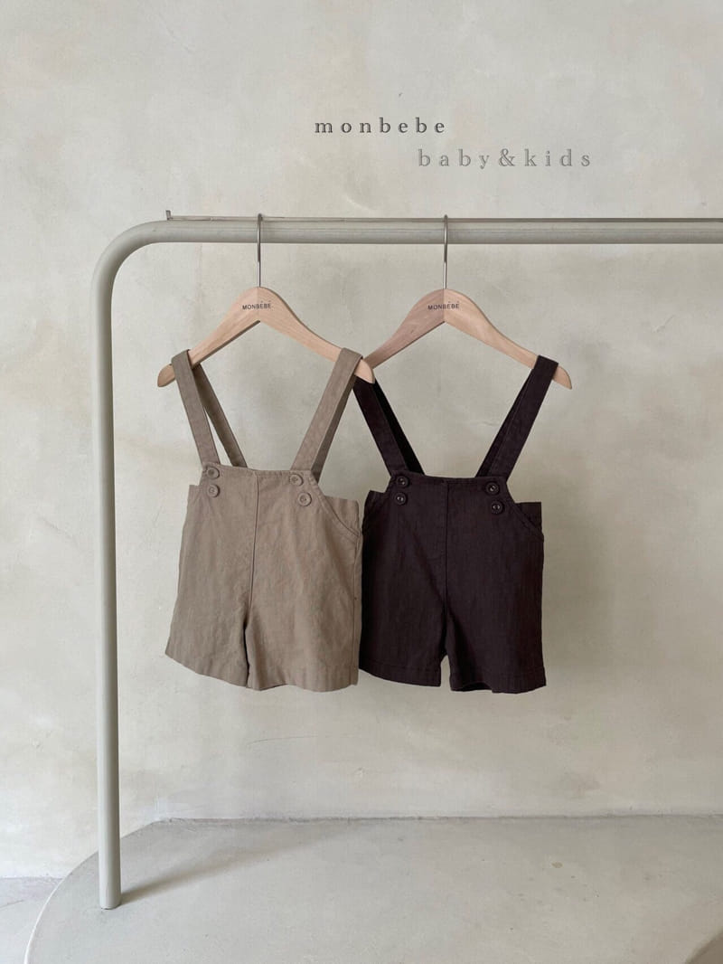 MONBEBE - Korean Children Fashion - #Kfashion4kids - Linen Span Dungarees Pants - 5