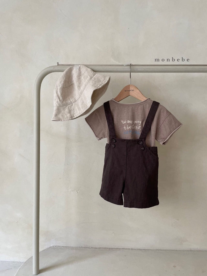 MONBEBE - Korean Children Fashion - #Kfashion4kids - Linen Span Dungarees Pants - 7