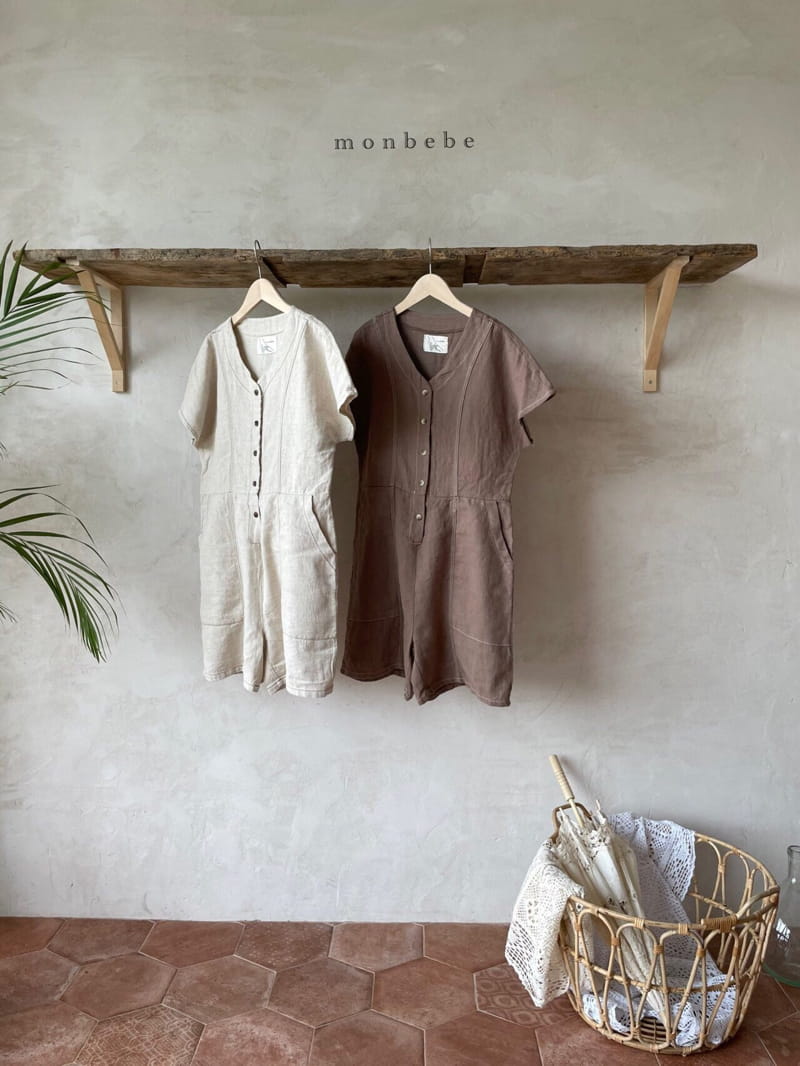 MONBEBE - Korean Children Fashion - #Kfashion4kids - Mom Linen Jumpsuit - 3